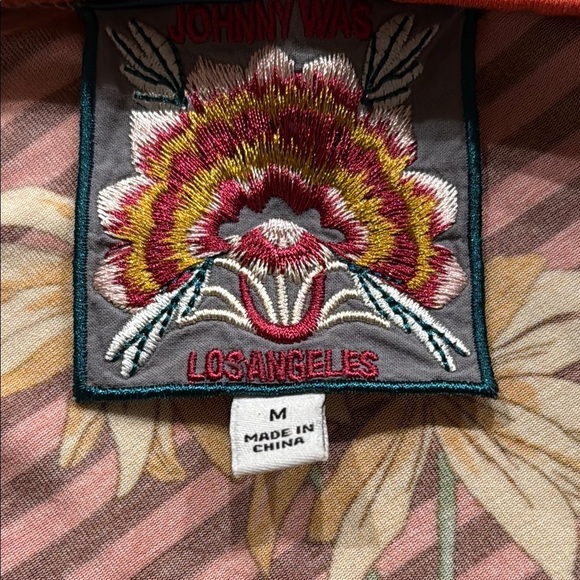 Johnny Was sz M Floral Striped Women's Top - Picture 6 of 8